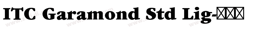 ITC Garamond Std Lig字体转换